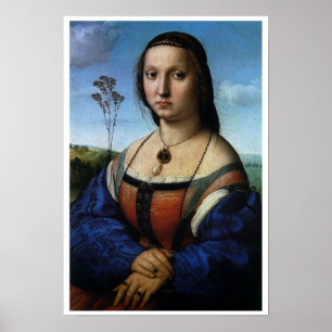 Portrait of Maddalena Doni by Raphael or Raffaello Poster