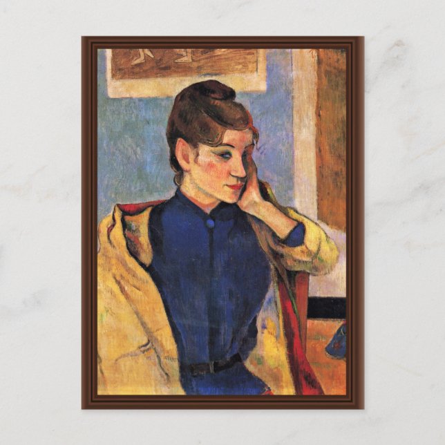 Portrait Of Madeleine Bernard By Gauguin Paul Postcard (Front)