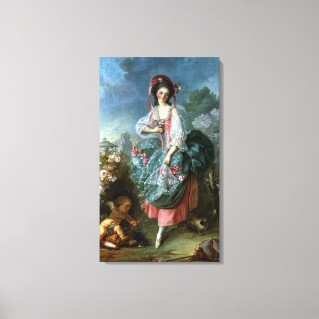 Portrait of Mademoiselle Guimard as Terpsichore, c Canvas Print (Front)