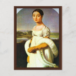 Portrait Of Mademoiselle Riviere By Ingres Jean Au Postcard