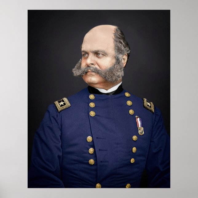 Portrait of Maj. General Ambrose Burnside Poster (Front)