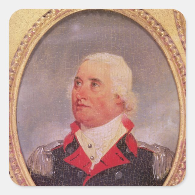 Portrait of Major General Charles C. Pinckney Square Sticker (Front)