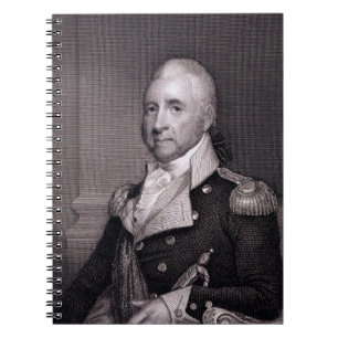 Portrait of Major General John Brooks, engraved by Notebook