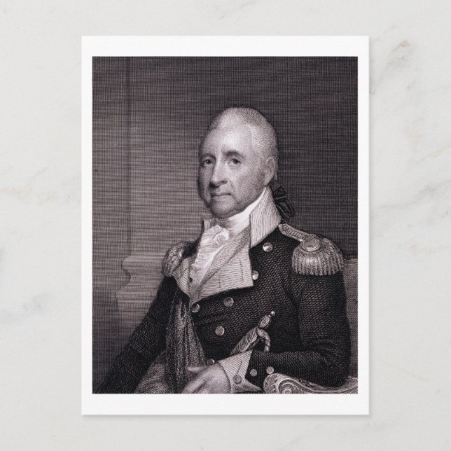 Portrait of Major General John Brooks, engraved by Postcard (Front)