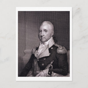 Portrait of Major General John Brooks, engraved by Postcard
