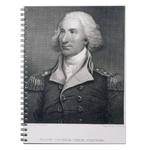 Portrait of Major General Philip Schuyler, engrave Notebook