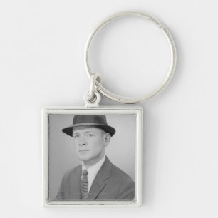 Portrait of Man Keychain