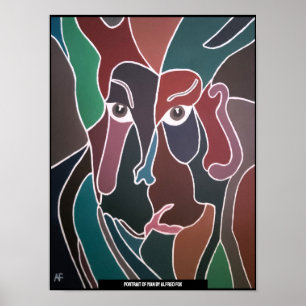 Portrait of Man Painting by Alfred Fox Poster