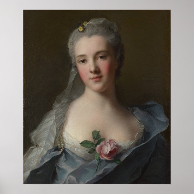 Portrait of Manon Balletti - Jean-Marc Nattier Poster (Front)