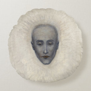 Portrait of Marcel Duchamp by Florine Stettheimer Round Pillow