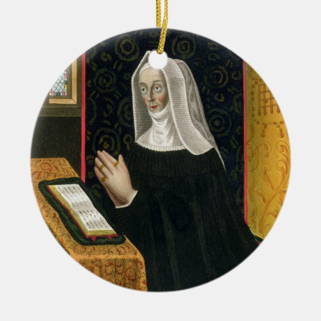 Portrait of Margaret Beaufort, Countess of Richmon Ceramic Ornament (Front)