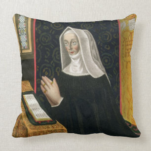 Portrait of Margaret Beaufort, Countess of Richmon Throw Pillow