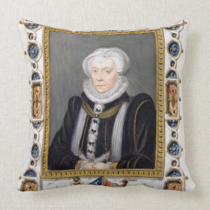 Portrait of Margaret Douglas (1515-78) Countess of Throw Pillow