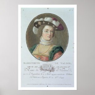Portrait of Marguerite de Valois (1492-1549), 1787 Poster
