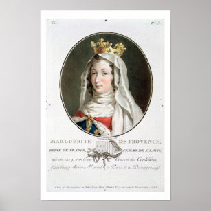 Portrait of Marguerite of Provence (1219-95), 1787 Poster
