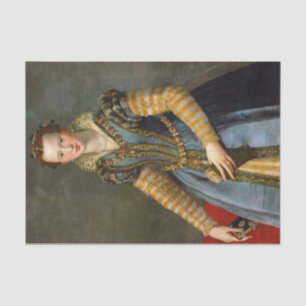 Portrait of Maria De Medici by Alessandro Allori Tissue Paper