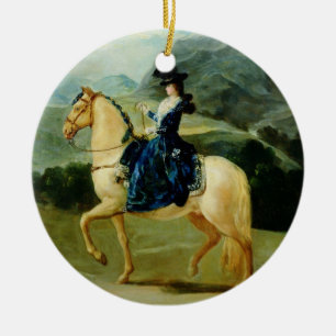 Portrait of Maria Teresa de Vallabriga on horsebac Ceramic Ornament