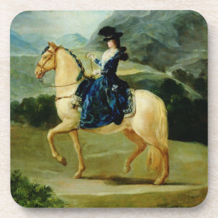 Portrait of Maria Teresa de Vallabriga on horsebac Coaster