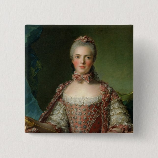 Portrait of Marie Adelaide  1756 2 Inch Square Button (Front)