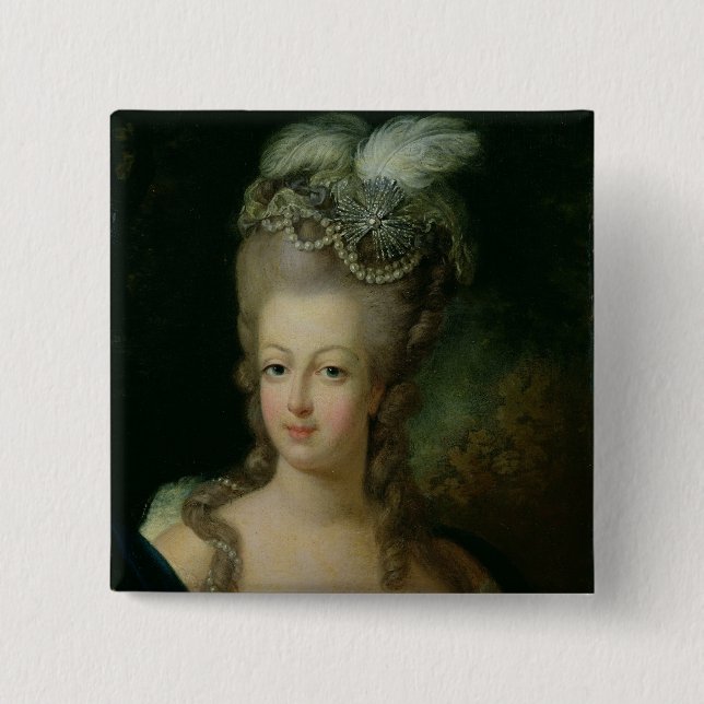 Portrait of Marie-Antoinette 2 Inch Square Button (Front)