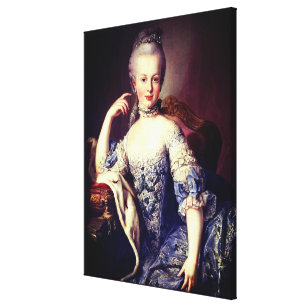 Portrait of Marie Antoinette - Martin van Meytens Canvas Print