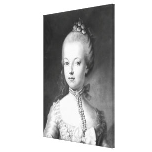 Portrait of Marie-Antoinette  of Habsbourg Canvas Print