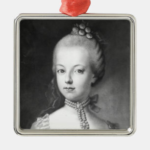 Portrait of Marie-Antoinette  of Habsbourg Metal Ornament