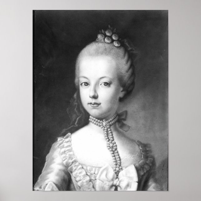 Portrait of Marie-Antoinette  of Habsbourg Poster (Front)