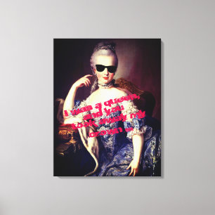 Portrait of Marie Antoinette with Sunglasses queen Canvas Print