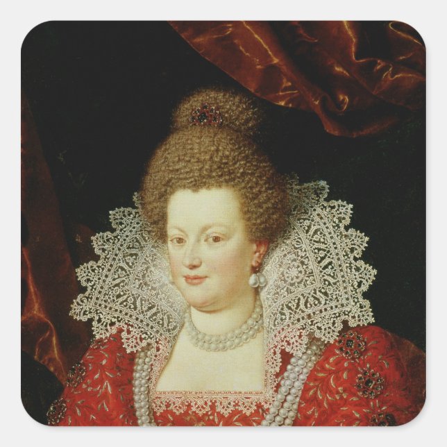 Portrait of Marie de Medici Square Sticker (Front)