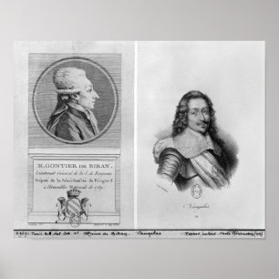 Portrait of Marie Francois Gontier de Biran Poster