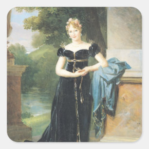 Portrait of Marie Laczinska  Countess Walewska Square Sticker