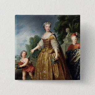 Portrait of Marie Leczinska after 1725 2 Inch Square Button