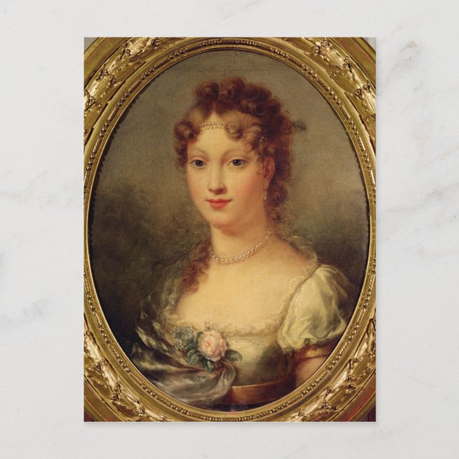 Portrait of Marie-Louise de Hapsburg-Lorraine Postcard (Front)