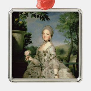 Portrait of Marie-Louise of Bourbon Metal Ornament