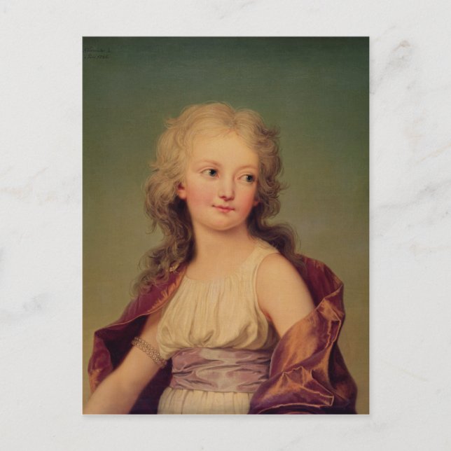 Portrait of Marie-Therese Charlotte of France Postcard (Front)