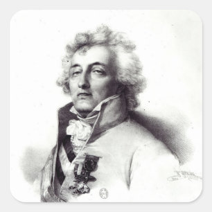 Portrait of Marshal Charles-Joseph  Prince Square Sticker