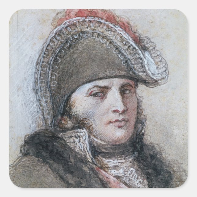 Portrait of Marshal Davout, Prince d'Echmuhl Square Sticker (Front)