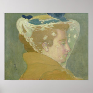 Portrait of Marthe with a White Veil Poster