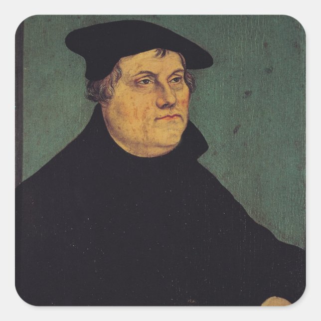 Portrait of Martin Luther  1543 Square Sticker (Front)