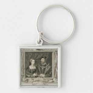 Portrait of Mary (1496-1533) Queen of France, and Keychain