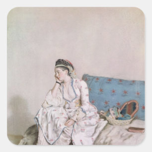 Portrait of Mary Gunning Square Sticker