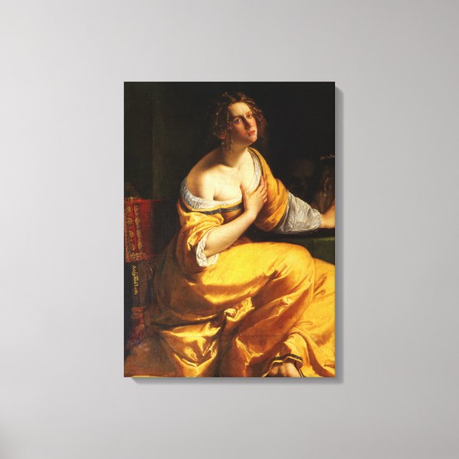 Portrait of Mary Magdalene (Artemisia Gentileschi) Canvas Print (Front)