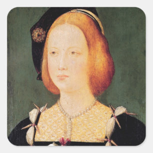 Portrait of Mary of England Square Sticker