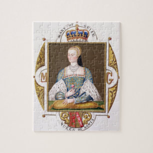 Portrait of Mary of Guise (1515-60) Queen of Scotl Jigsaw Puzzle