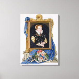 Portrait of Mary Queen of Scots (1542-87) from 'Me Canvas Print