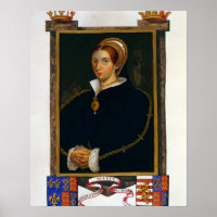 Portrait of Mary Tudor, from 'Memoirs of the Court