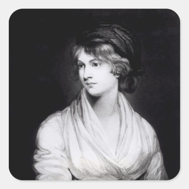 Portrait of Mary Wollstonecraft Godwin Square Sticker (Front)