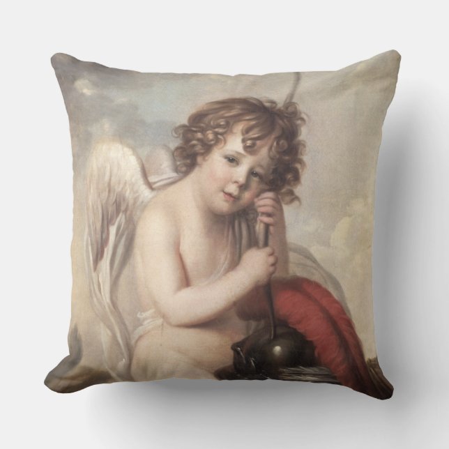 Portrait of Master Oswald Fawcett as Cupid (oil on Throw Pillow (Front)