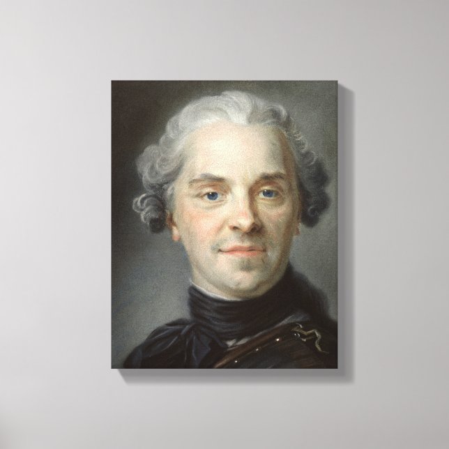 Portrait of Maurice, Comte de Saxe  1747 Canvas Print (Front)